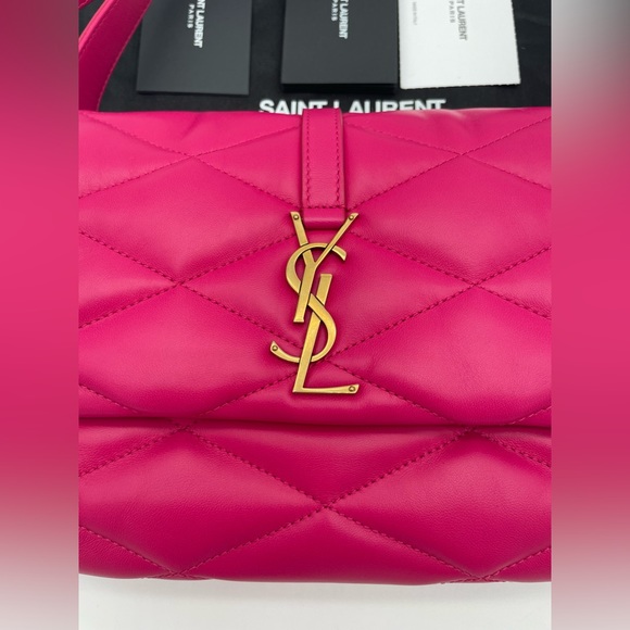 BRAND NEW Saint Laurent YSL Le 57 Leather Shoulder Bag Quilted Purse Pink! - Picture 8 of 16